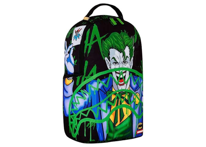 Sprayground x Batman Joker Hahahahaha Slime (DLXSR) Backpack Black/Green/Blue