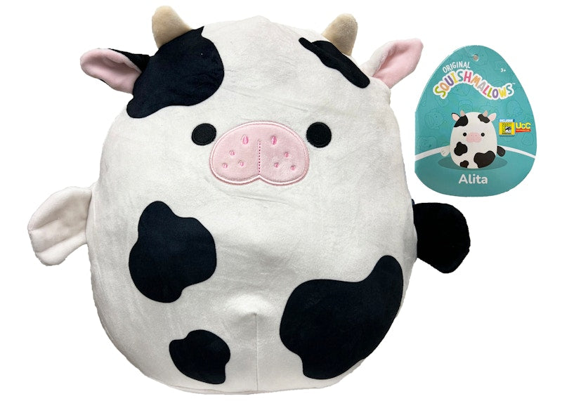 Squishmallow Alita the Seacow 12" 2022 SDCC Exclusive Plush Black/White