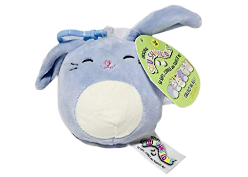 Squishmallow Backpack Clip Ons Pillow (Sebastian The Periwinkle Bunny Rabbit) 3.5 Inch Plush