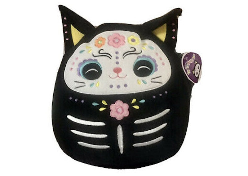 Squishmallow Day Of The Dead Zelina The Black Cat Plush Black