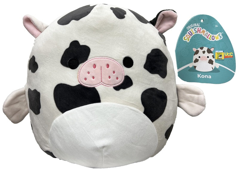 Squishmallow Kona the Seacow 12" 2022 SDCC Exclusive Plush Black/White