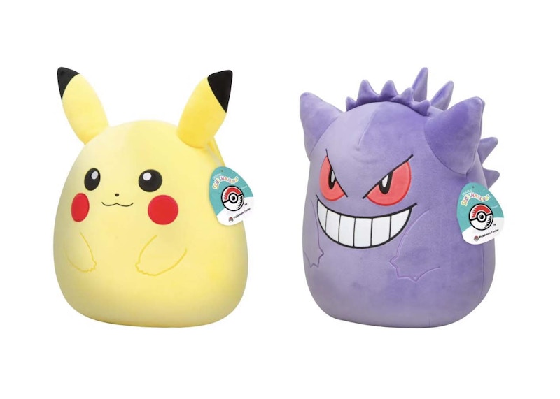 Squishmallow Pokemon Gengar and Pikachu 12 Inch Plush Set (Pokemon Center Version)