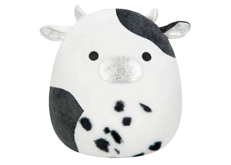 Squishmallow Ulga the Cow 12" Plush Black/White/Silver