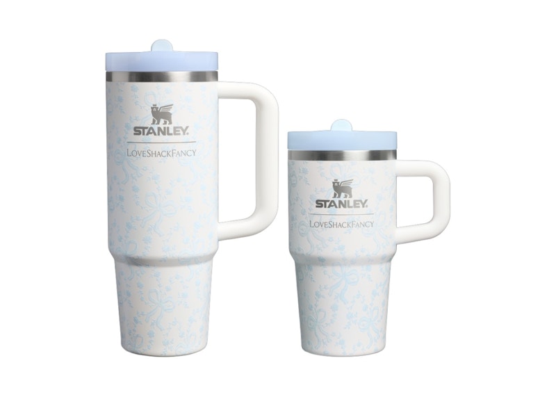 Stanley 1913 x LoveShackFancy Holiday The Quencher Details ProTour 30oz Tumbler Set Coquette Bow Winter Ice