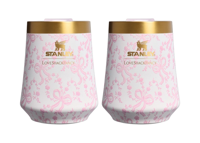 Stanley 1913 x LoveShackFancy Holiday The Reserve Wine Tumbler Set Coquette Bow Chantilly