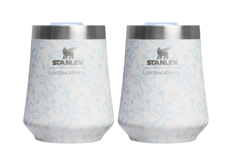 Stanley 1913 x LoveShackFancy Holiday The Reserve Wine Tumbler Set Coquette Bow Winter Ice