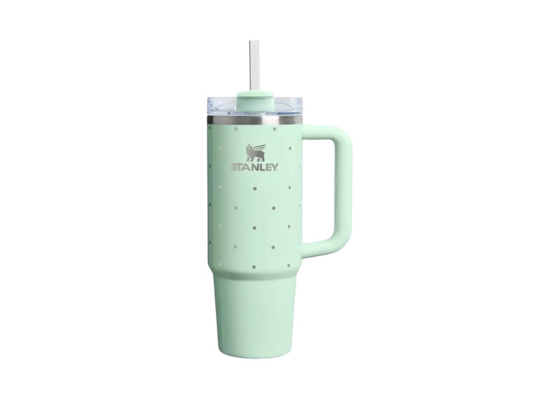 Stanley Stainless Steel FlowState Quencher 30oz Tumbler Peppermint Polka Dot