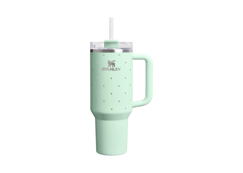 Stanley Stainless Steel FlowState Quencher 40oz Tumbler Peppermint Polka Dot