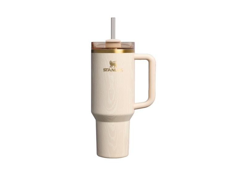 Stanley The Cheers & Cheer Flowstate Quencher 40oz Tumbler Birch Woodgrain