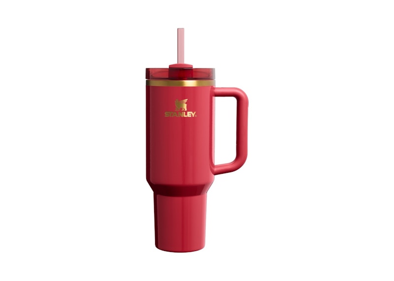Stanley The Cheers & Cheer Flowstate Quencher 40oz Tumbler Holly Berry Gloss