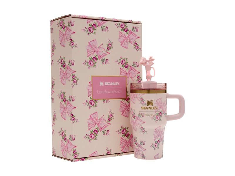 Stanley x LoveShackFancy Flowstate Quencher 20oz Tumbler Pink Mink