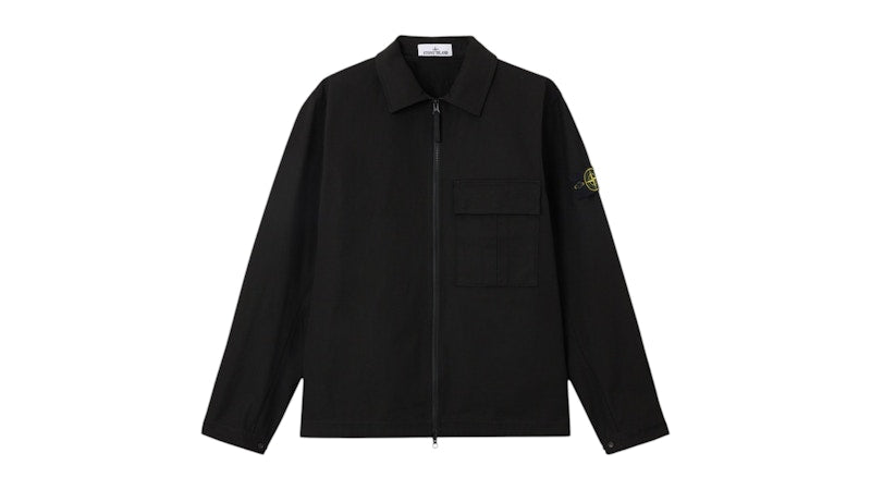 Stone Island 1200010 Panama Cotton Shirt Black