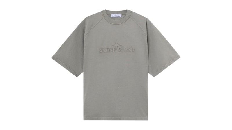 Stone Island 2100005 Combed Organic Cotton Jersey Oversize fit T-shirt Cement