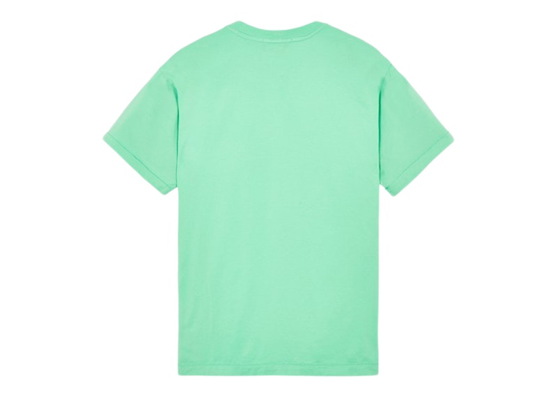 Stone Island 24113 60/2 Cotton Jersey Garment Dyed T-Shirt Light Green