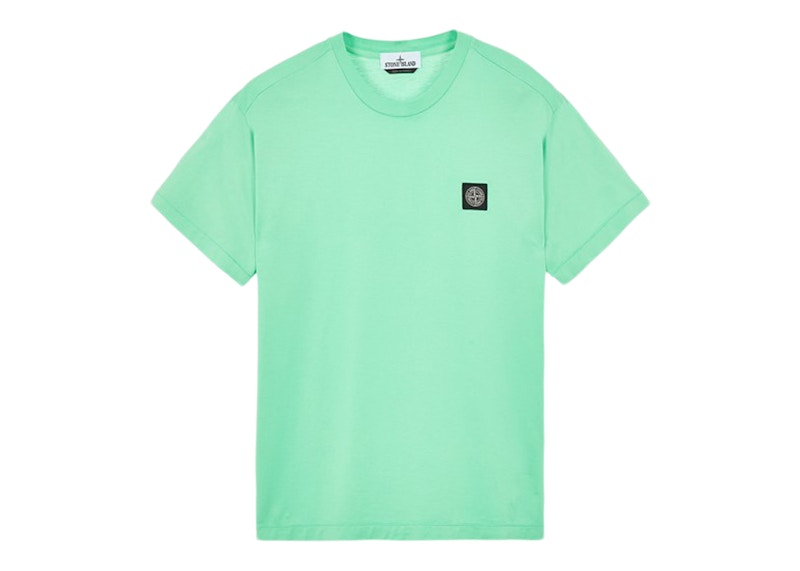 Stone Island 24113 60/2 Cotton Jersey Garment Dyed T-Shirt Light Green