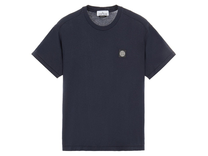 Stone Island 24113 60/2 Cotton Jersey Garment Dyed T-Shirt Navy