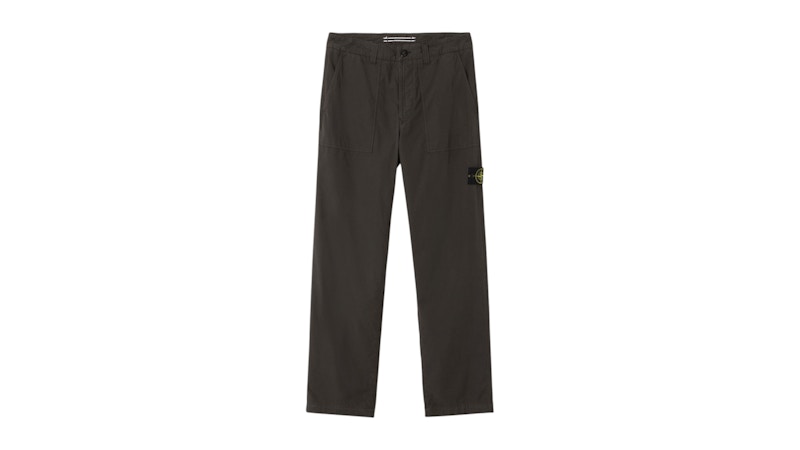 Stone Island 3100005 Canvas Weave Cotton Organic Cotton Pant Lead Grey