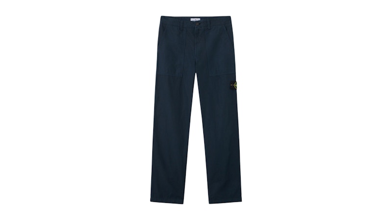 Stone Island 3100005 Canvas Weave Cotton Organic Cotton Pant Navy Blue