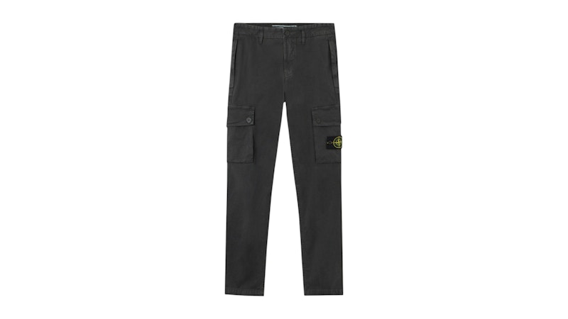 Stone Island 3100034 Stretch Organic Broken Twill Cotton Old Effect Pant Lead Grey