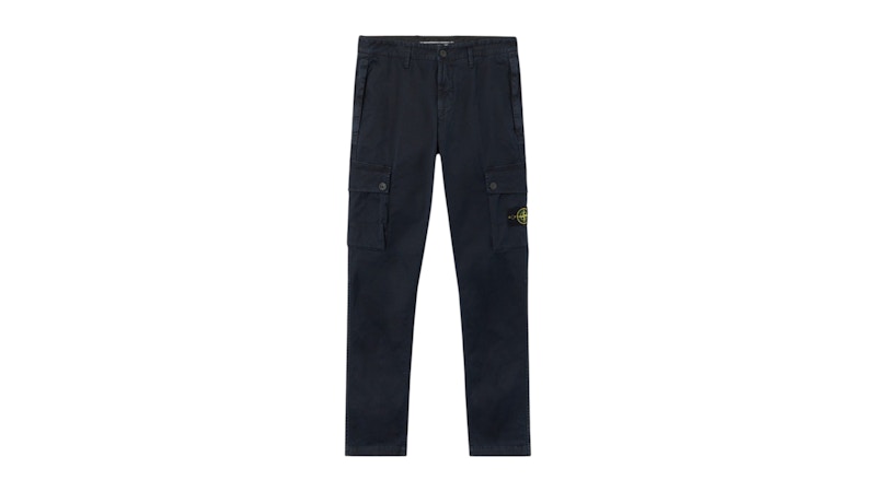 Stone Island 3100034 Stretch Organic Broken Twill Cotton Old Effect Pant Navy Blue
