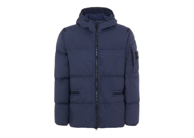 Stone Island 40223 Garment Dyed Crinkle Reps R-NY Down Jacket Blue