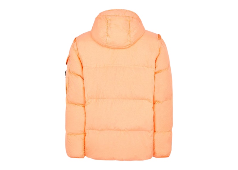 Stone Island 40223 Garment Dyed Crinkle Reps R-NY Down Jacket Peach