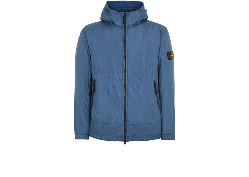Stone Island 40522 Garment Dyed Crinkle Reps NY Jacket Avio Blue