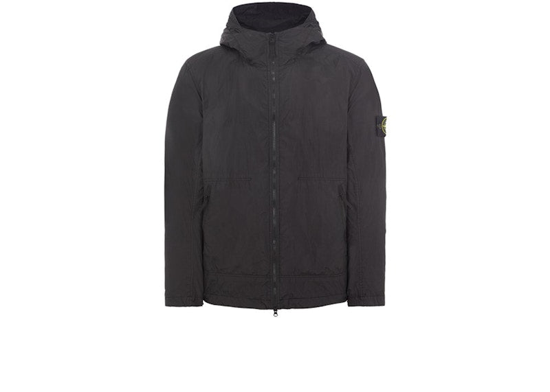 Stone Island 40522 Garment Dyed Crinkle Reps NY Jacket Black