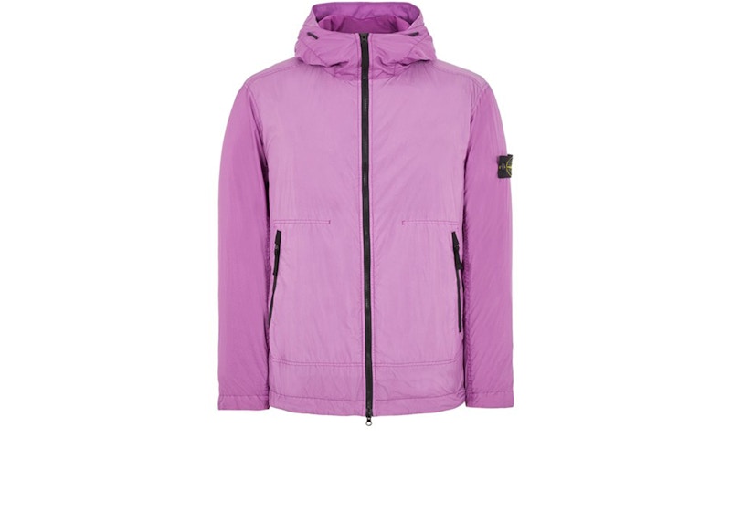 Stone Island 40522 Garment Dyed Crinkle Reps NY Jacket Magenta