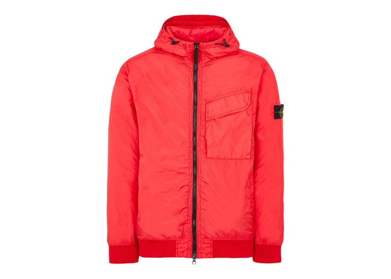 Stone Island 40723 Garment Dyed Crinkle Reps R-NY With Primaloft-TC Jacket Red