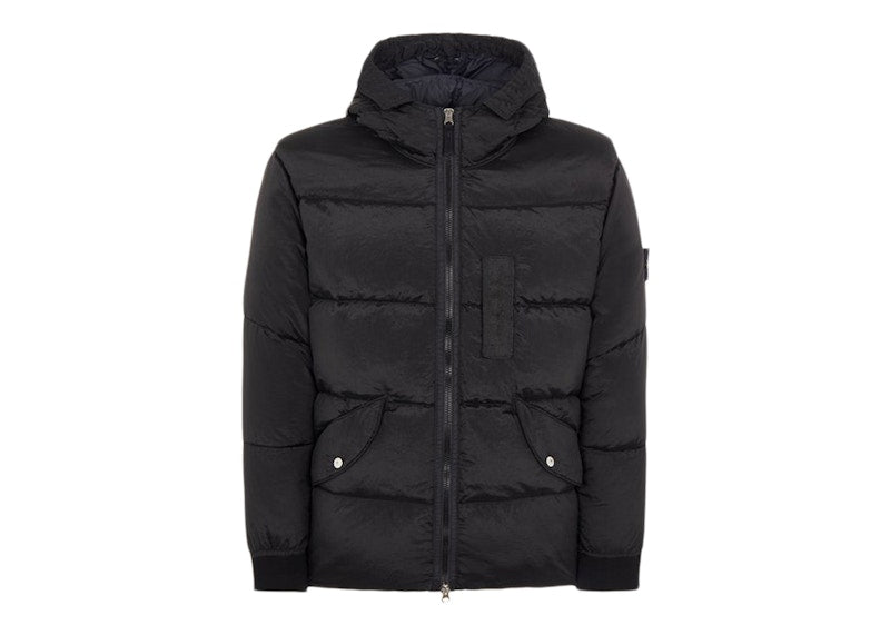 Stone Island 43619 Nylon Metal In ECONYL Regenerated Nylon Down Jacket Black