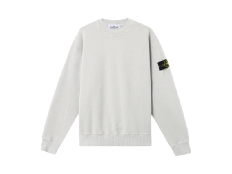 Stone Island 6100021 Heavy Fleece 53% Organic Cotton Crewneck Pearl Grey