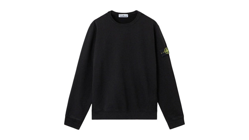 Stone Island 6100028 Brushed Organic Cotton Fleece Black