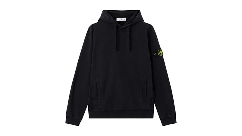 Stone Island 6100029 Brushed Organic Cotton Fleece Black