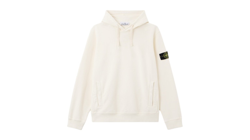 Stone Island 6100029 Brushed Organic Cotton Fleece Ivory