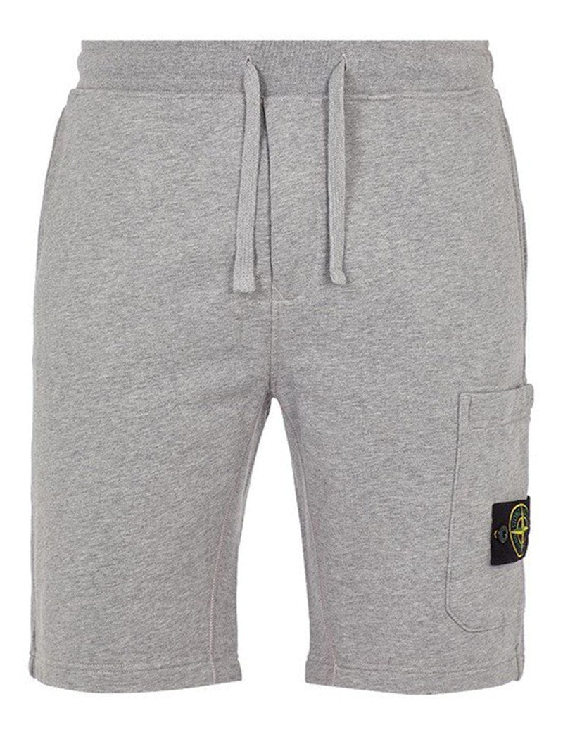 Stone Island 64651 Cotton Fleece Garment Dyed Shorts Dust