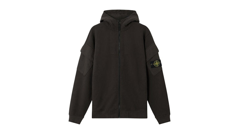 Stone Island Brushed Organic Cotton Fleece 6100009 Sweatshirt Lead Grey