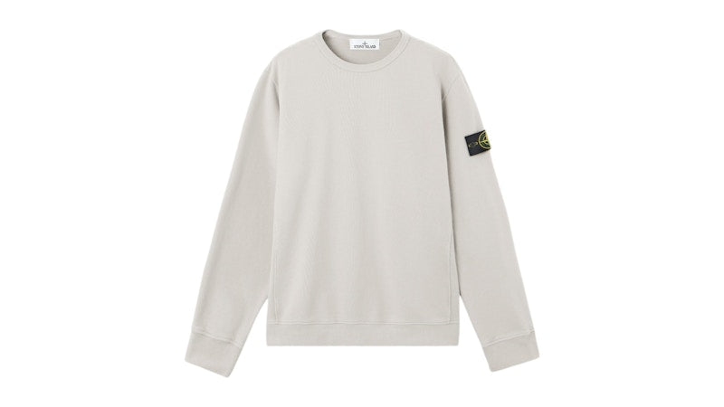Stone Island Brushed Organic Cotton Fleece 6100028 Sweatshirt Pearl Grey
