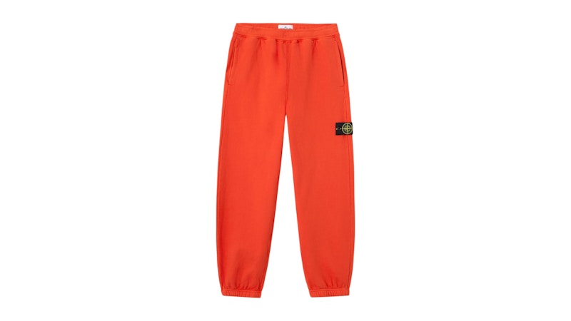 Stone Island Brushed Organic Cotton Fleece 6200004 Sweatpant Scarlet