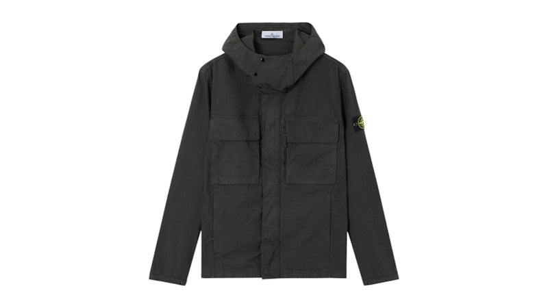 Stone Island Canvas Weave Cotton Organic Cotton Q100012 Jacket Lead Grey