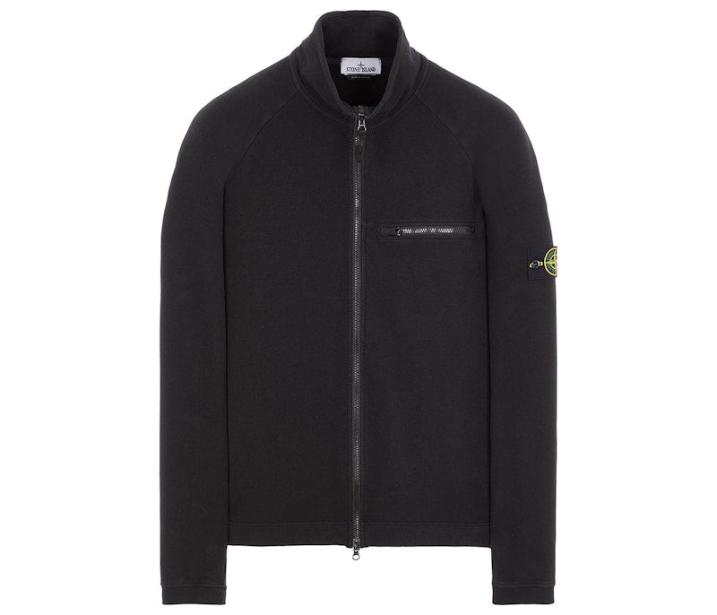 Stone Island Compass Patch Zip Jacket Black