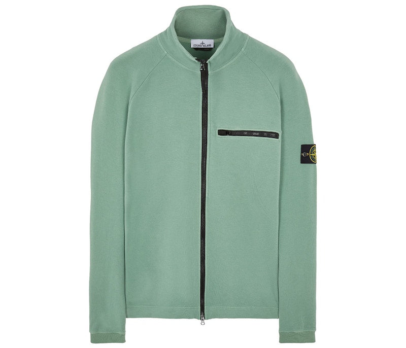 Stone Island Compass Patch Zip Jacket Sage Green