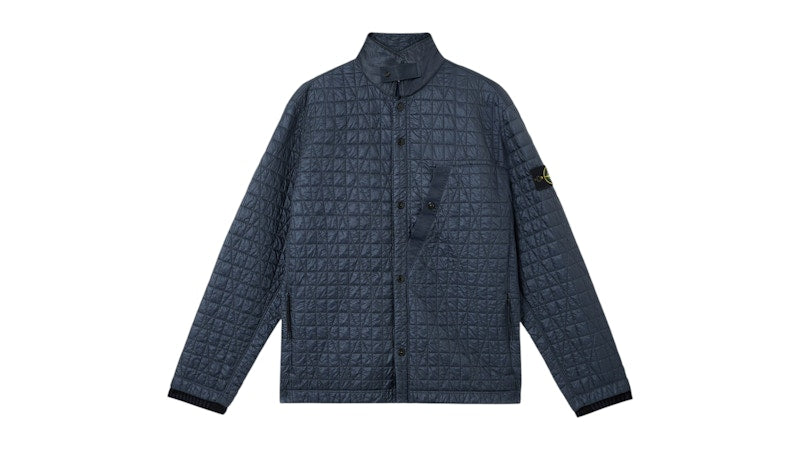 Stone Island Crinkle Reps Ny Quilted-TC Recycled Nylon 4100024 Jacket Ink Blue