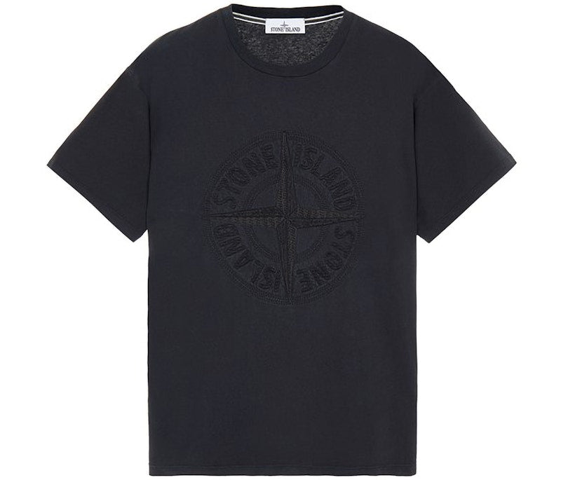 Stone Island Embroidered Logo T-shirt Black