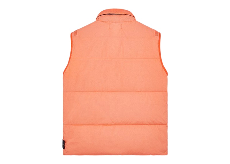 Stone Island G0123 Garment Dyed Crinkle Reps R-NY Down Gilet Peach