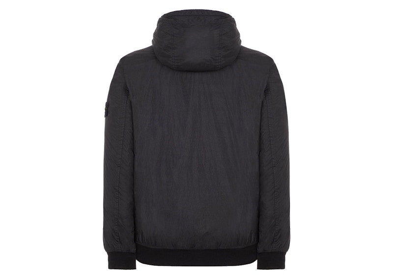 Stone Island Garment Dyed 40823 Crinkle Reps Recycled Nylon Primaloft-TC Jacket Black