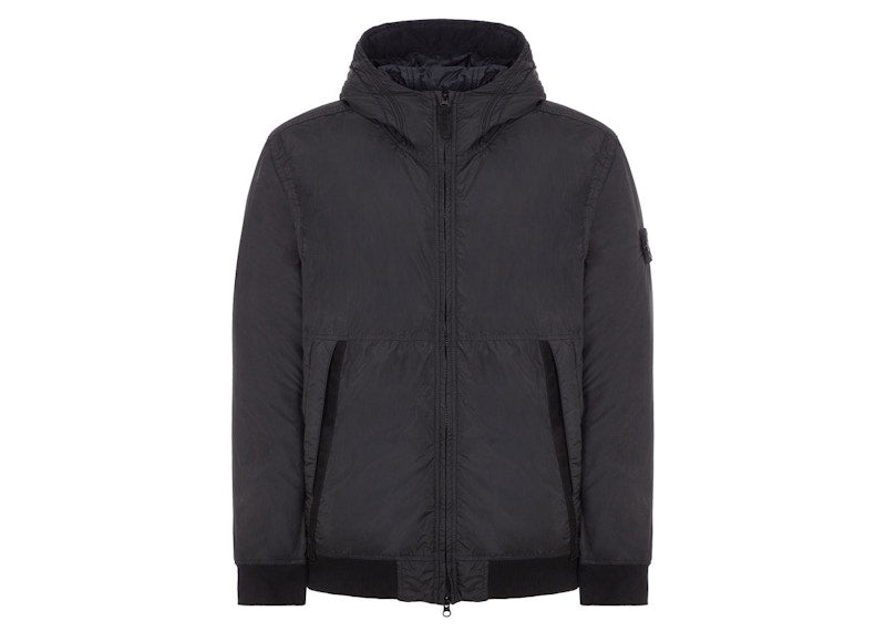 Stone Island Garment Dyed 40823 Crinkle Reps Recycled Nylon Primaloft-TC Jacket Black