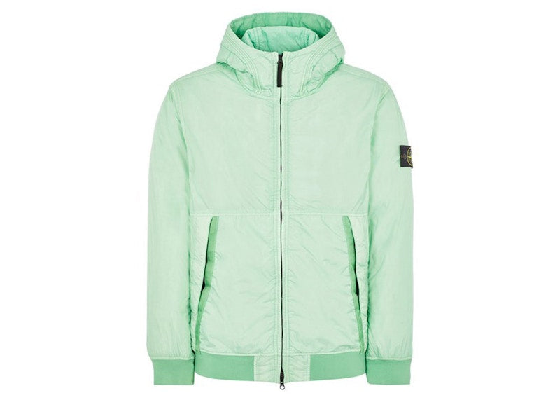 Stone Island Garment Dyed 40823 Crinkle Reps Recycled Nylon Primaloft-TC Jacket Light Green