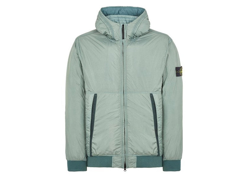 Stone Island Garment Dyed 40823 Crinkle Reps Recycled Nylon Primaloft-TC Jacket Sage Green