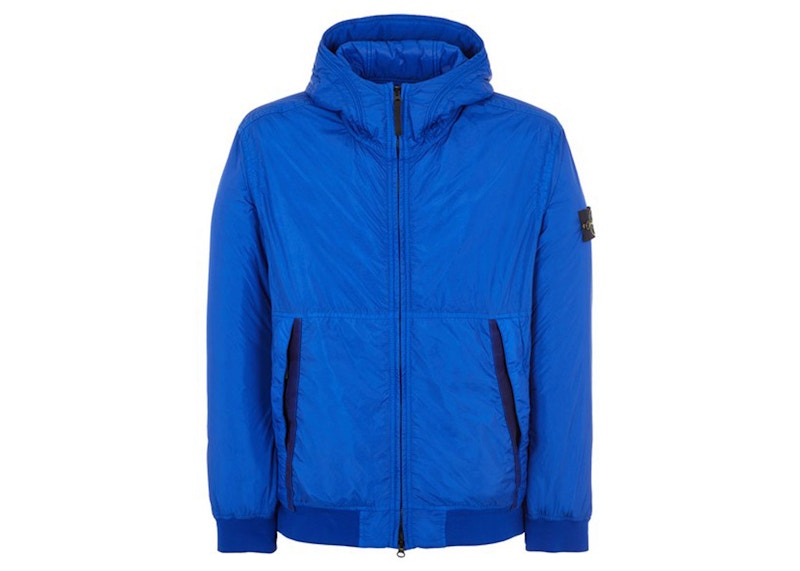 Stone Island Garment Dyed 40823 Crinkle Reps Recycled Nylon Primaloft-TC Jacket Ultramarine Blue